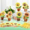 36 Set Spring Summer Sunflower Crafts Kit Make Your Own Sunflower Stickers Bulk DIY Paper Arts and Crafts Cartoon Face Fall Floral Gifts Decoration Home Classroom School Activity Game Supplies